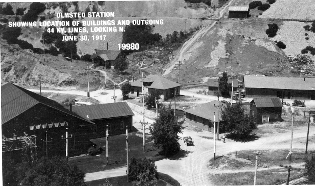 Black and white photo of Olmsted Campus in 1917