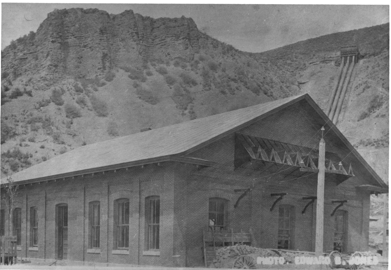 Black and white photo of the old power house