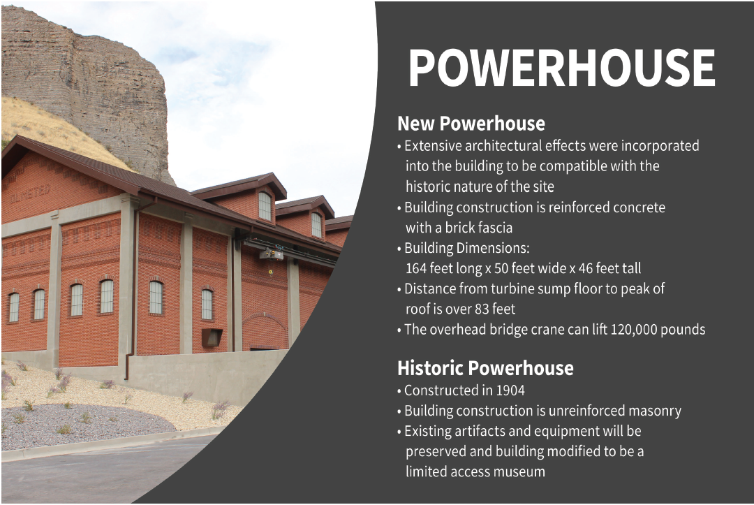 Powerhouse poster comparing the old powerhouse to the new powerhouse